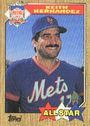 1987 Topps Baseball Cards      595     Keith Hernandez AS